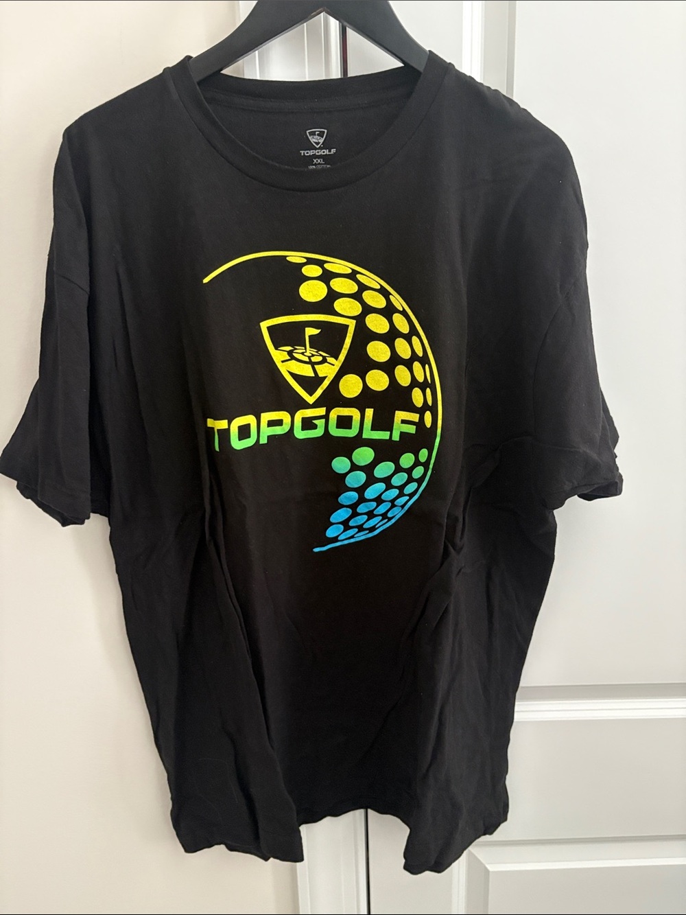 Topgolf Black Graphic Logo Tee - Neon Gradient